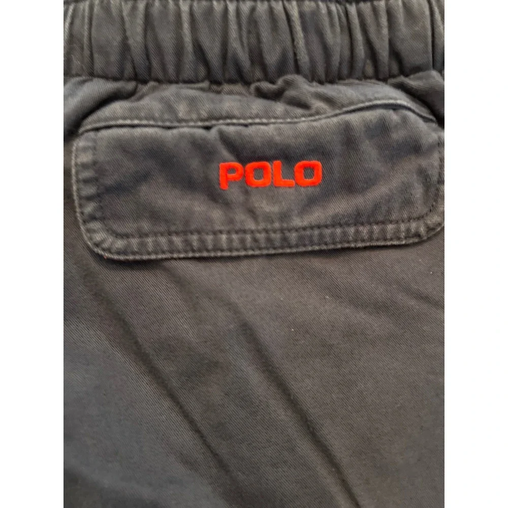 Vintage 90's Polo Ralph Lauren‎ Navy Blue Cotton Elastic Waist Drawstring Shorts